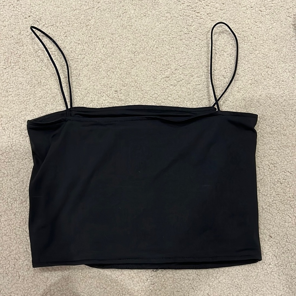 Black cropped top